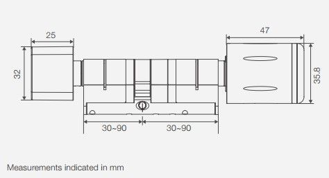WFE Shadow 30/35 sílinder IP67 án rafhlöðu