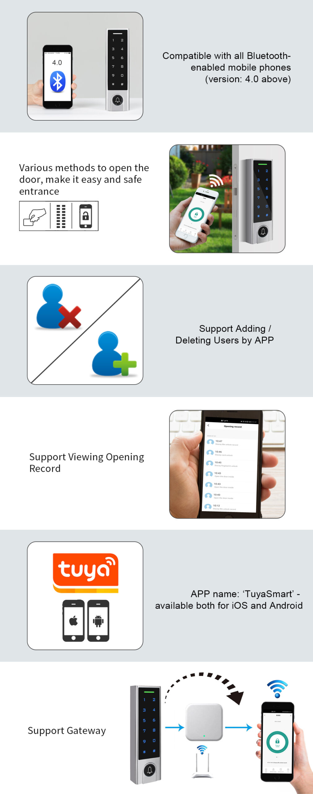 Secukey H3-BT Bluetooth PIN takkaborð